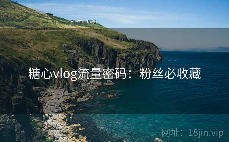 糖心vlog流量密码:粉丝必收藏